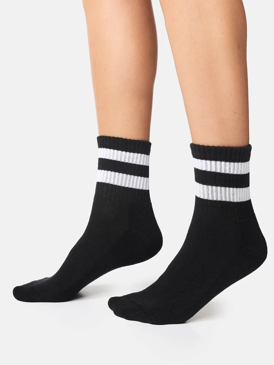 Nur Die Sport Kurzsocken 3er Pack - schwarz/grau - Größe 39-42 Fabrikladen