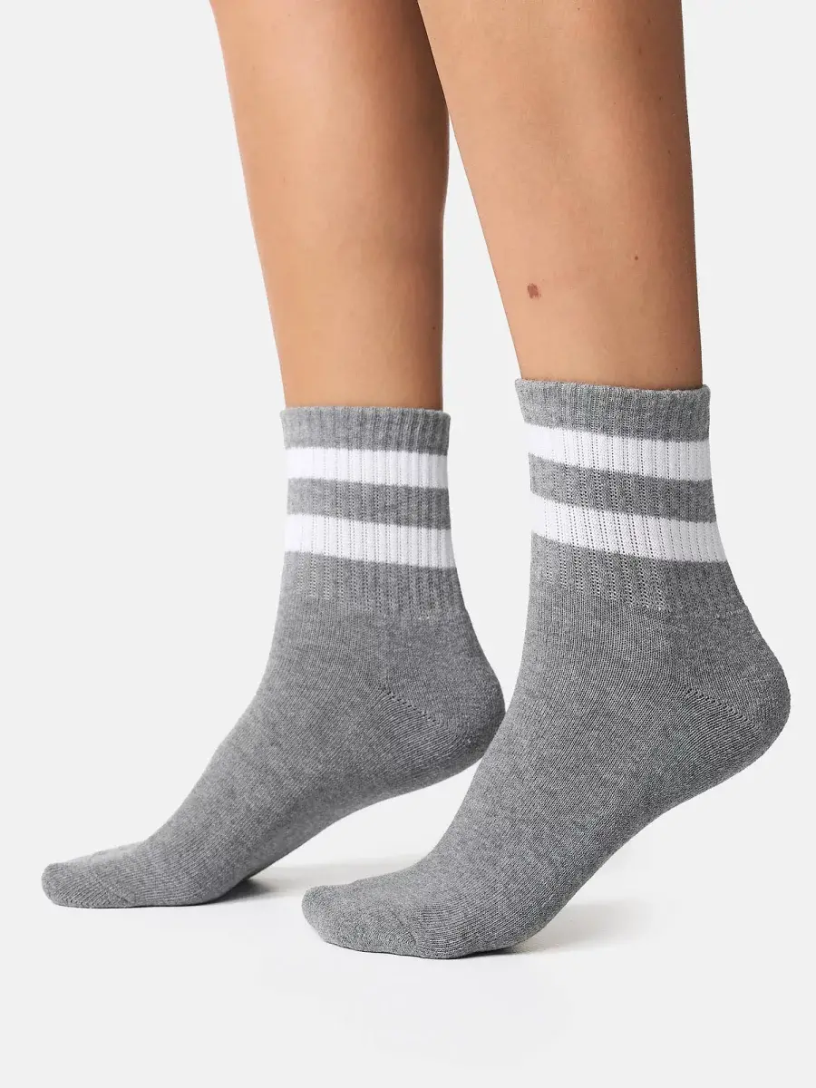 Nur Die Sport Kurzsocken 3er Pack - schwarz/grau - Größe 39-42 Fabrikladen