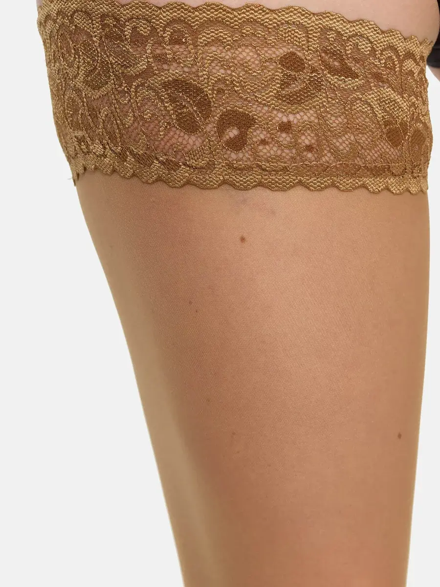 Nur Die Goodbye Laufmaschen Halterlos - puder - Größe 40-44 Outlet