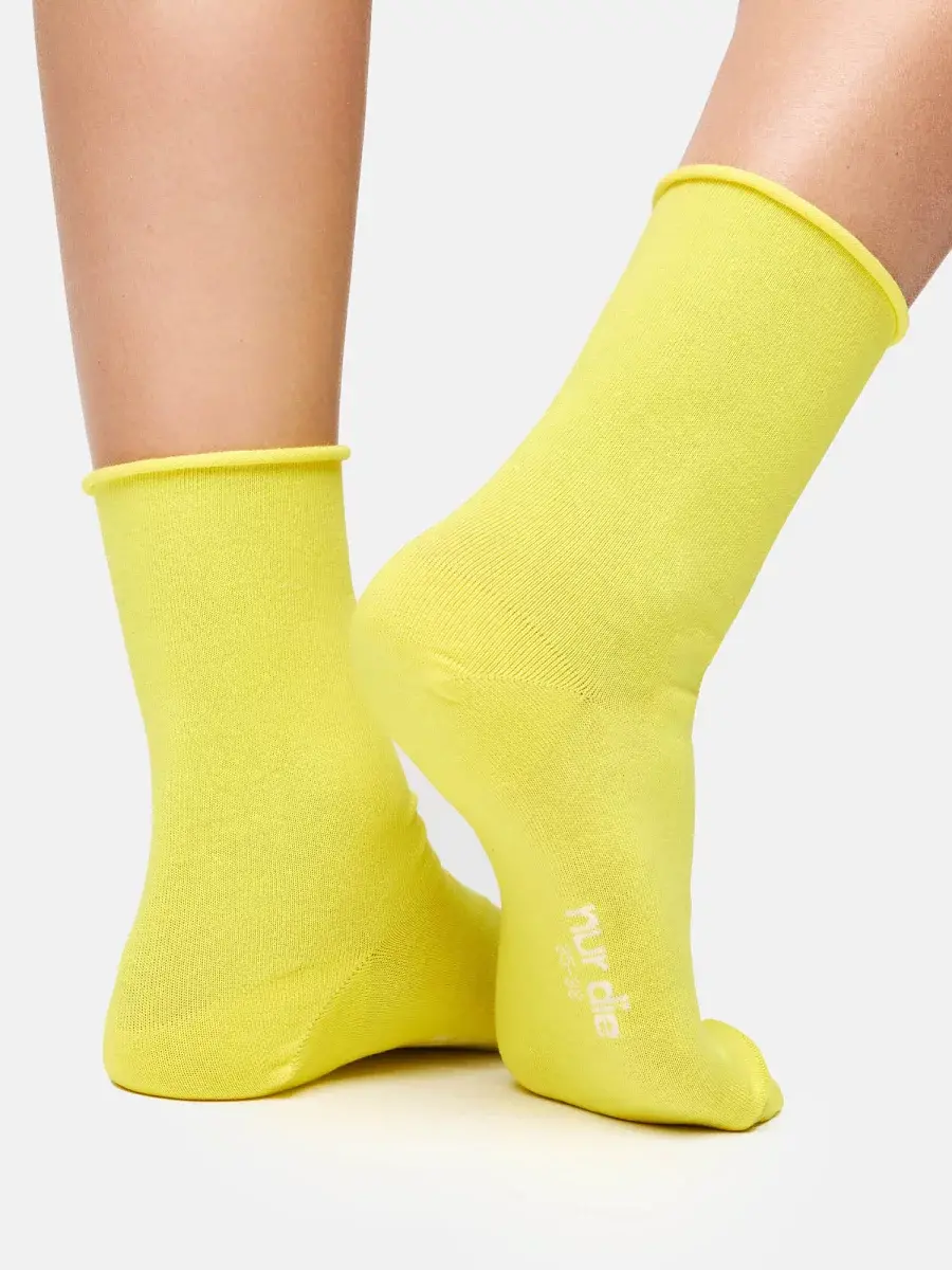 Nur Die Socken Colourful - gelb - Größe 39-42 Fabrik Onlineshop
