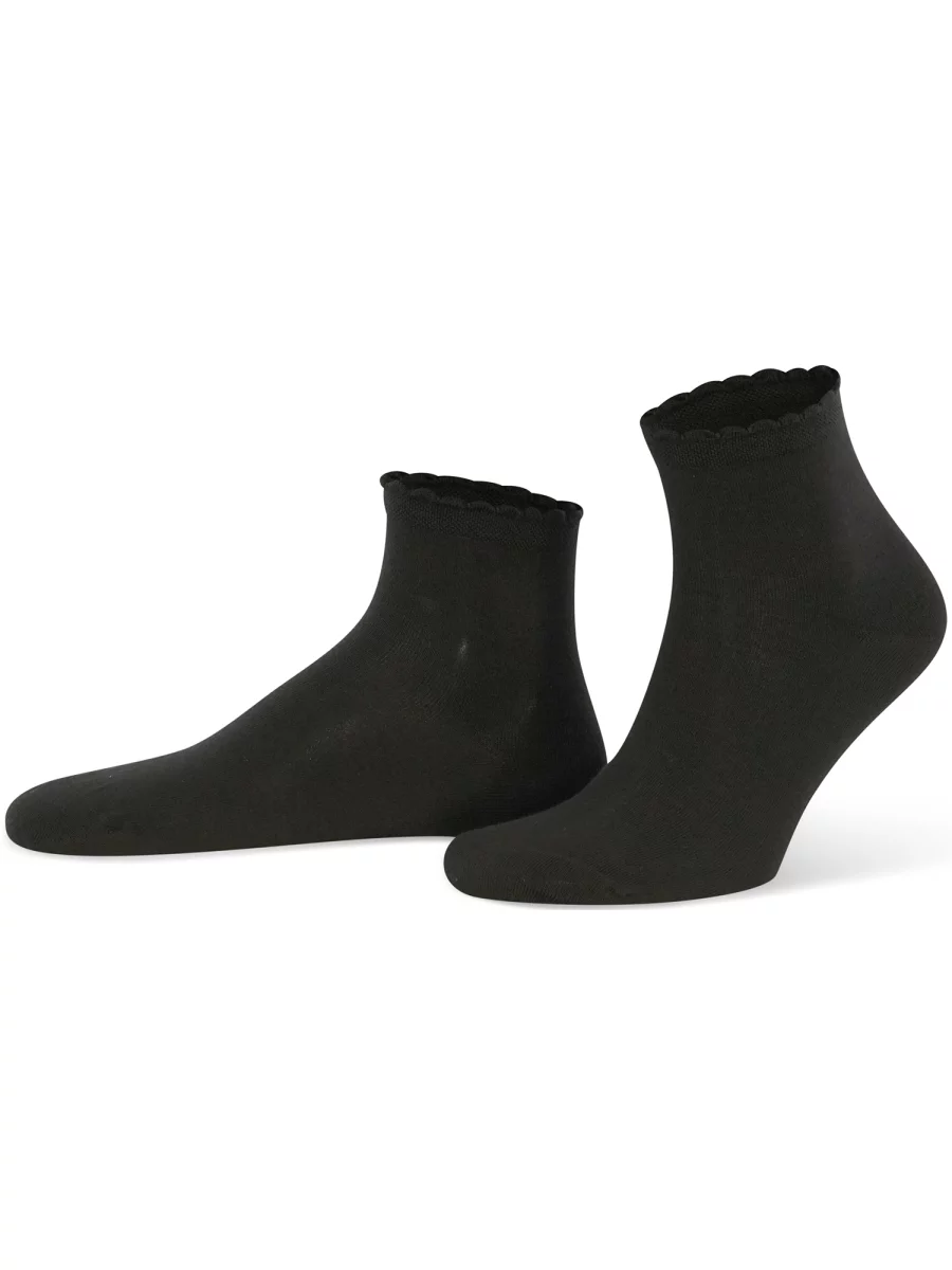 Nur Die Bio Baumwolle Socke 2er Pack - schwarz - Größe 39-42