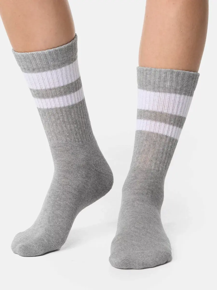 Nur Die Sport Socken 3er Pack - weiß/grau/schwarz - Größe 39-42 Rabatt