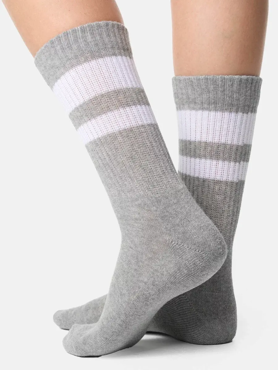 Nur Die Sport Socken 3er Pack - weiß/grau/schwarz - Größe 39-42 Rabatt