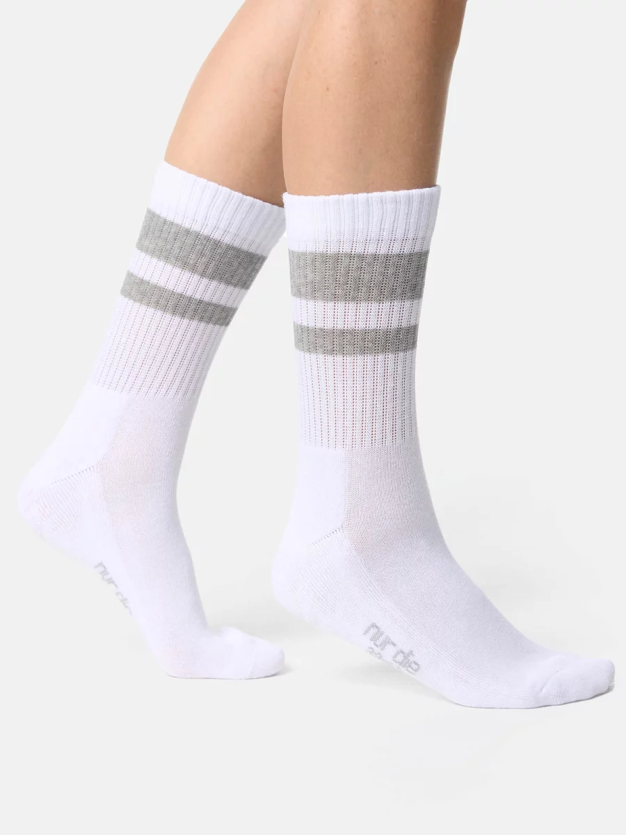 Nur Die Sport Socken 3er Pack - weiß/grau/schwarz - Größe 39-42 Rabatt