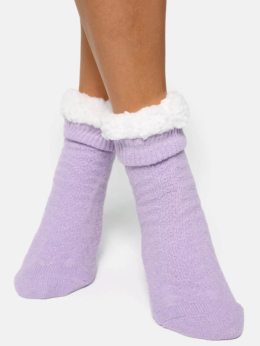 Nur Die Flausch Socke - flieder - Größe 40-41