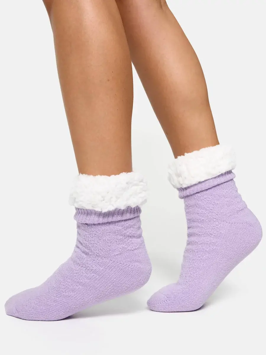 Nur Die Flausch Socke - flieder - Größe 40-41 Versandkostenfrei