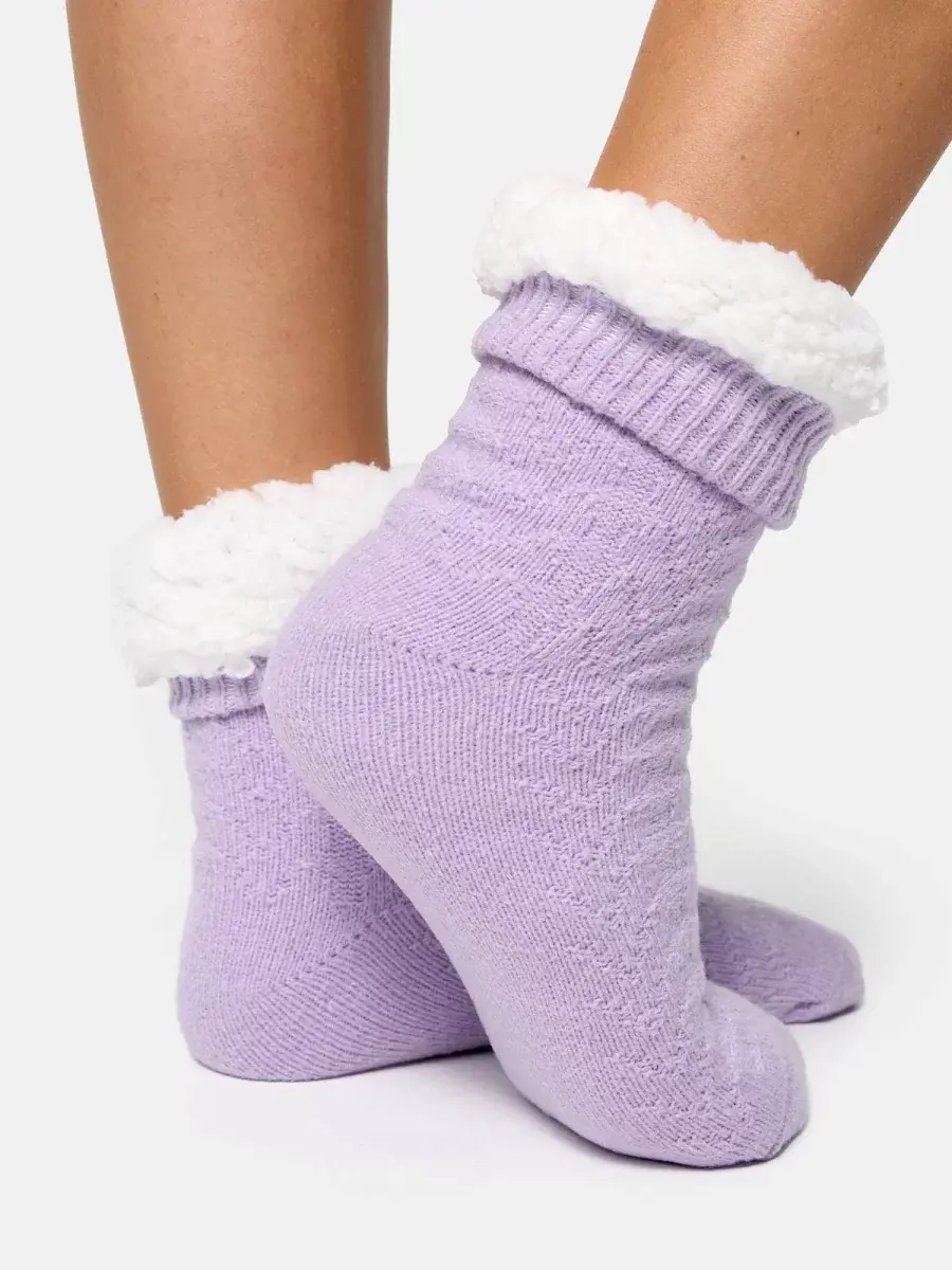 Nur Die Flausch Socke - flieder - Größe 40-41 Versandkostenfrei