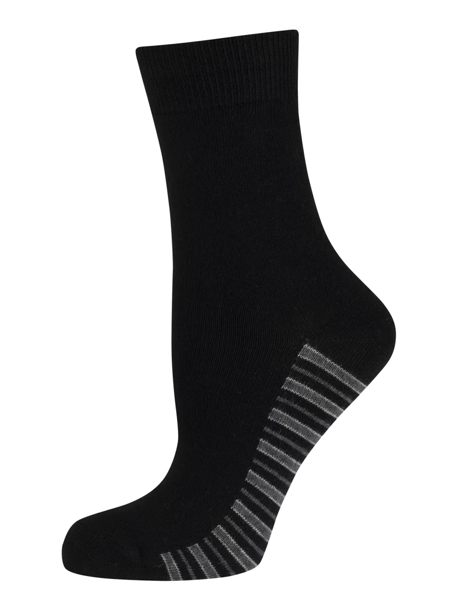Nur Die Classic Baumwolle gemustert 2er Pack - schwarz Streifen - Größe 35-38 Großer Ausverkauf