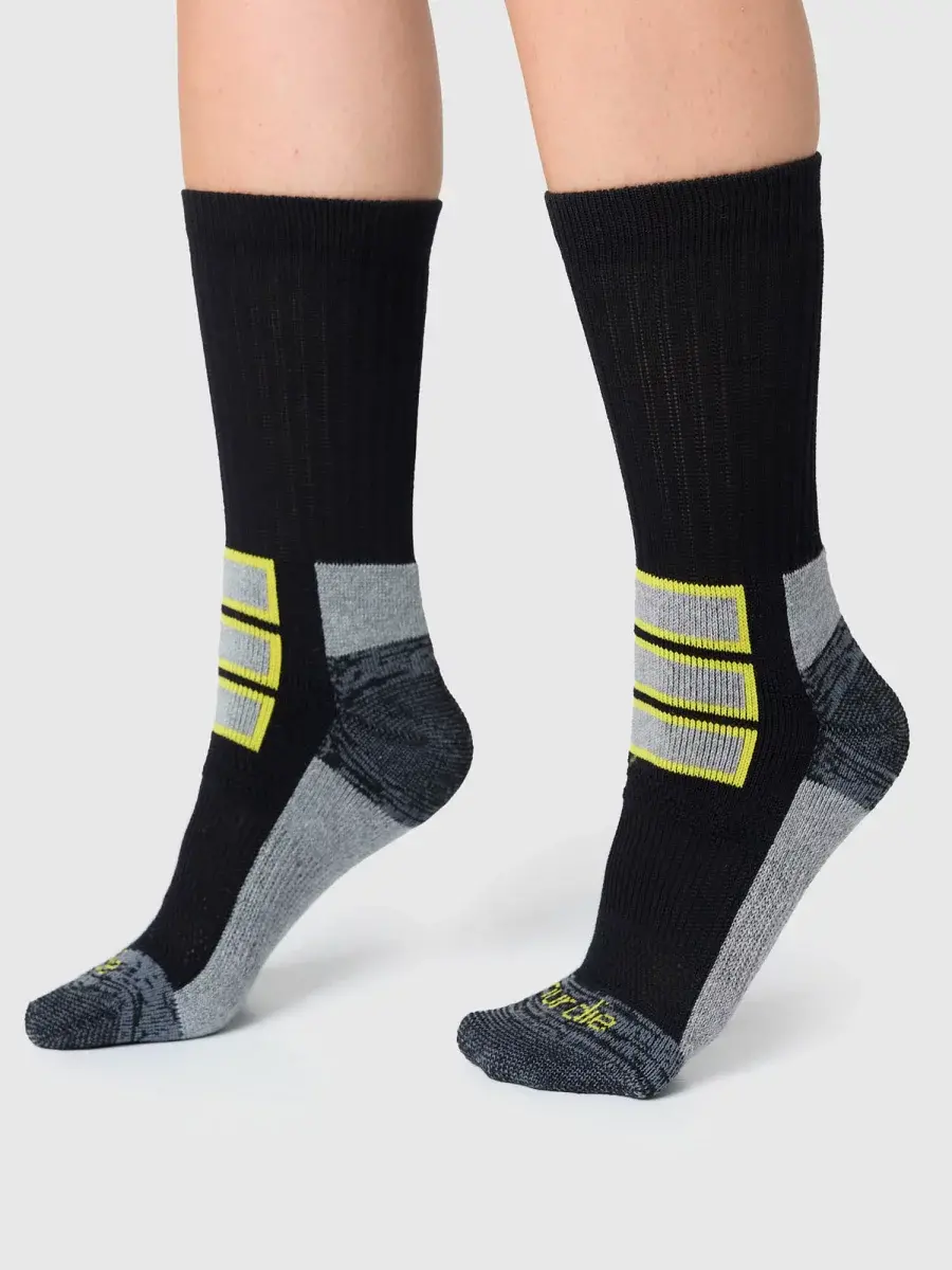 Nur Die Outdoor Socke 2er Pack - schwarz/gelb - Größe 35-38 Flash Sale