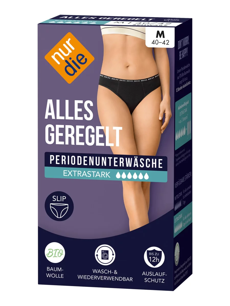 Nur Die Periodenunterwäsche Alles Geregelt Slip extrastark - schwarz - Größe 32-34 Saisonale Angebote