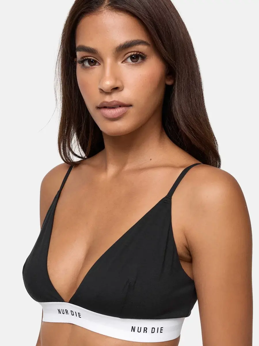 Nur Die Soft-BH 2-Pack Sportiv - schwarz/weiß - Größe 36-38 Nur für heute