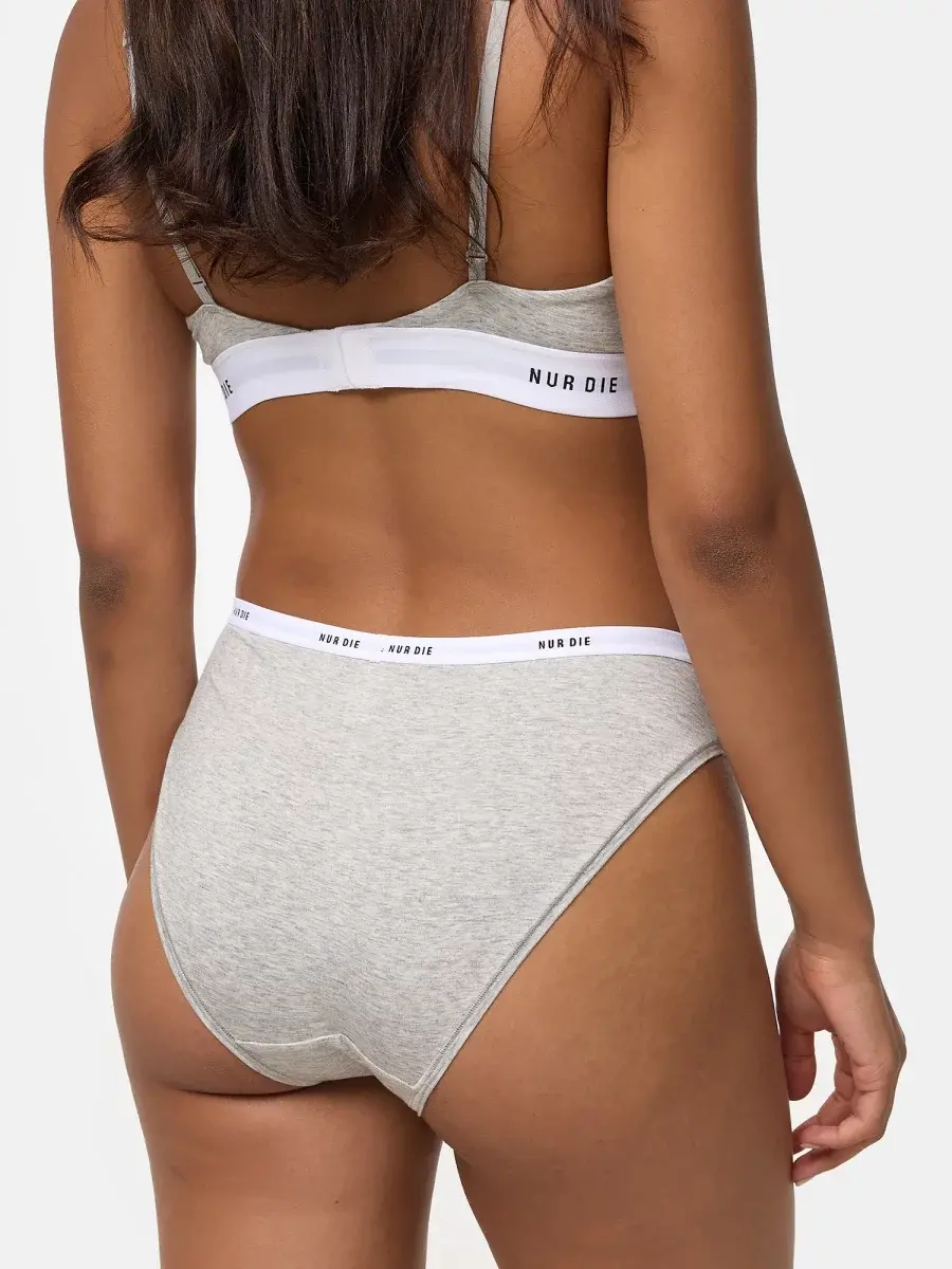 Nur Die Slip 2-Pack Soft Sportiv - graumelange/schwarz - Größe 40-42 Nur noch ein Tag übrig