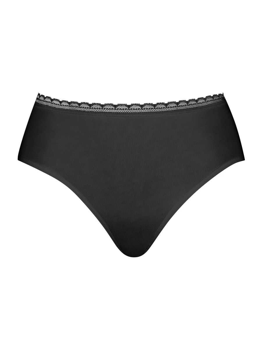 Nur Die Midislip mit Spitze - schwarz - Größe 40-42