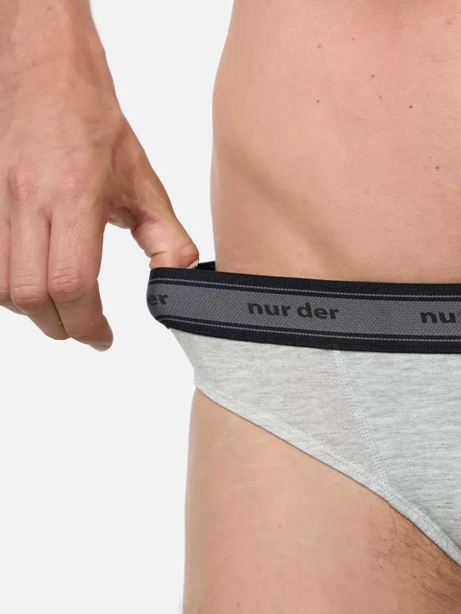Nur Die Slip Organic Cotton 2er Pack - graumelange - Größe 7 | XL | 54 50% Rabatt für begrenzte Zeit