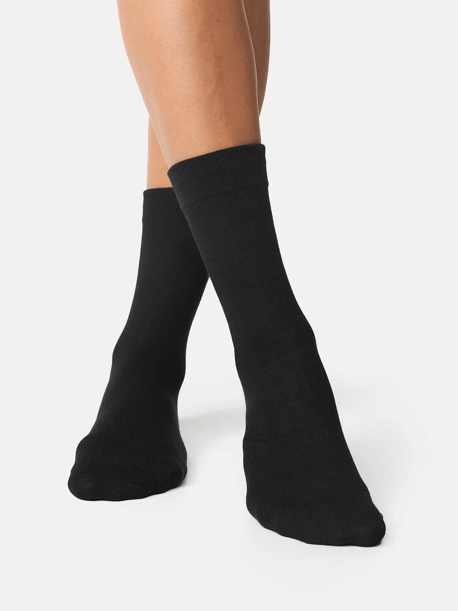 Nur Die Socken Ohne Gummi 3er Pack - schwarz - 35-38