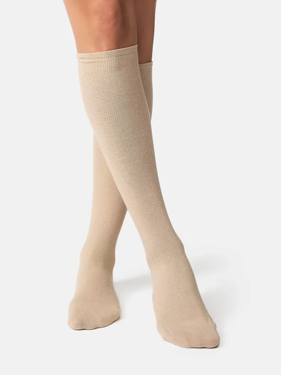 Nur Die Kniestrumpf Fit & Vital - leinen - 36-38