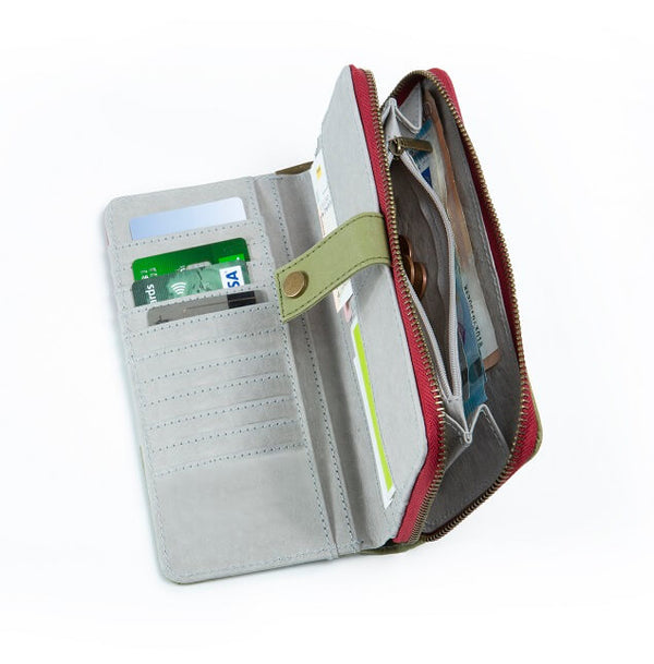 Papero NEU PAPERO leichtes Papier Wallet Damen CAT mit integriertem RFID Schutz und Münzfach Sonderangebot