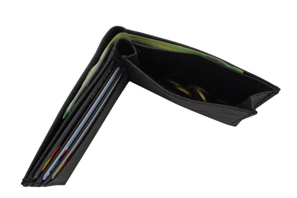 Papero PAPERO leichtes flaches Papier Wallet RAVEN mit integriertem RFID-Schutz und Münzfach Preisnachlass