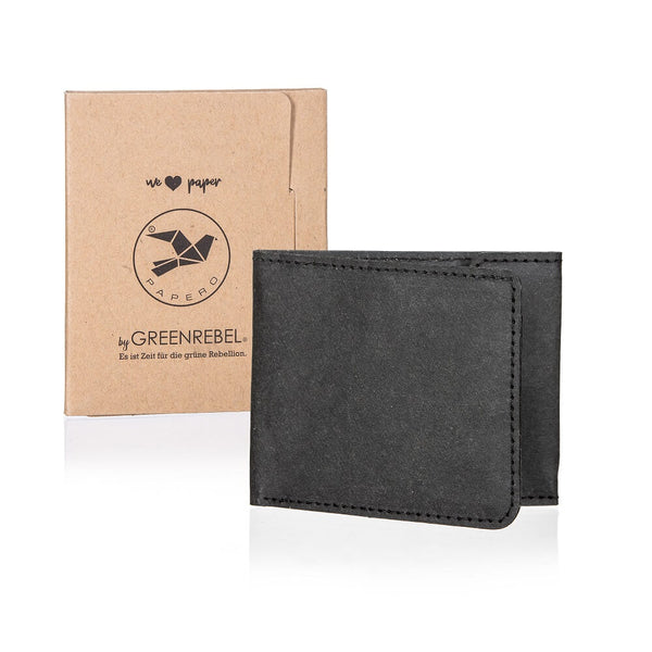 Papero PAPERO leichtes flaches Papier Wallet RAVEN mit integriertem RFID-Schutz und Münzfach Preisnachlass