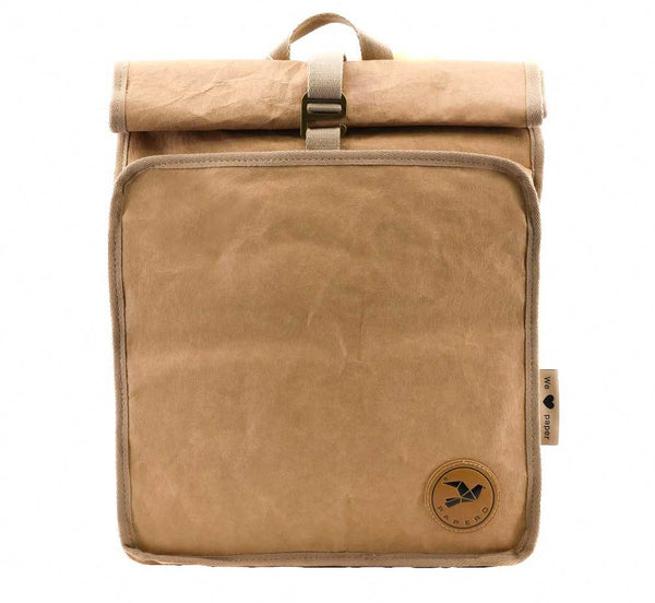 Papero PAPERO Rucksack LIZARD 21 L PRAKTISCH aus waschbarem Kraft Papier leicht, reißfest und wasserfest nachhaltig Valentinstagsangebot