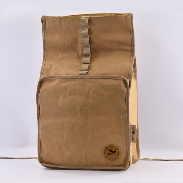 Papero PAPERO Rucksack LIZARD 21 L PRAKTISCH aus waschbarem Kraft Papier leicht, reißfest und wasserfest nachhaltig Valentinstagsangebot