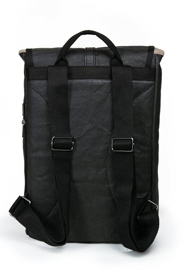 Papero PAPERO Rucksack OWL aus Kraft Papier 13 L leicht, reißfest und wasserfest vegan, nachhaltig Jubiläumsangebot