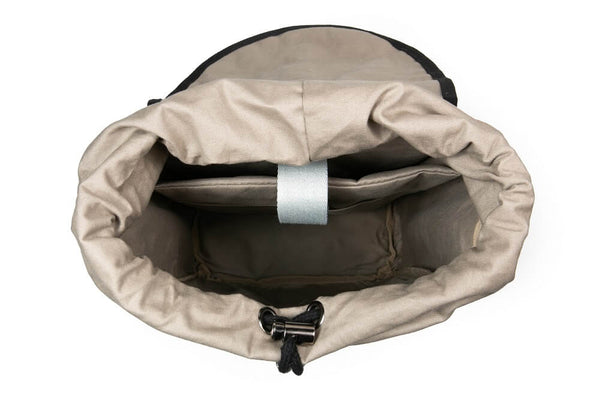 Papero PAPERO Rucksack OWL aus Kraft Papier 13 L leicht, reißfest und wasserfest vegan, nachhaltig Jubiläumsangebot