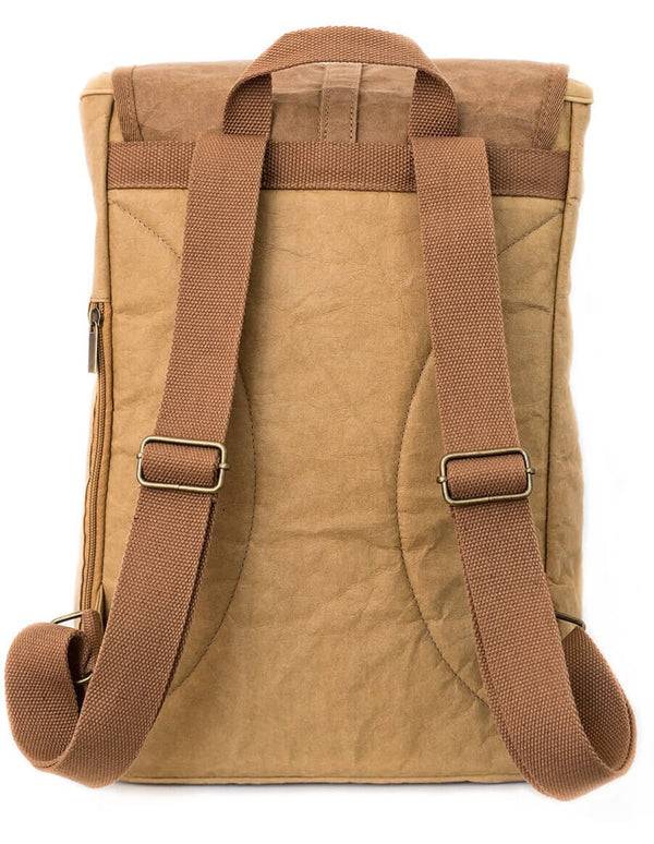 Papero PAPERO Rucksack OWL aus Kraft Papier 13 L leicht, reißfest und wasserfest vegan, nachhaltig Jubiläumsangebot