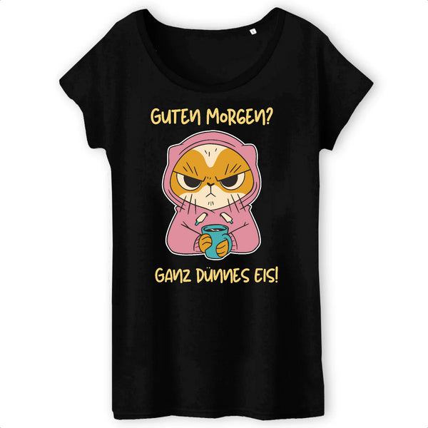 Papero T-SHIRT - BIO- Cat Guten Morgen, dünnes Eis - Damen Saisonale Angebote