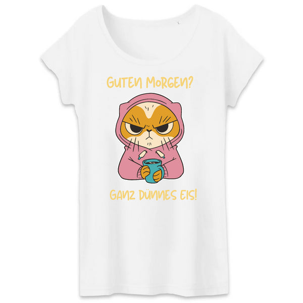 Papero T-SHIRT - BIO- Cat Guten Morgen, dünnes Eis - Damen Saisonale Angebote
