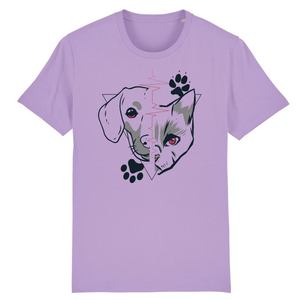 Papero T-Shirt - BIO- Dog + Cat Heartbeat - Herren Tiefpreis