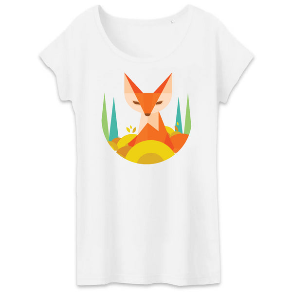 Papero T-SHIRT - BIO- Fox Geometric - Damen Kostenlose Rückgabe