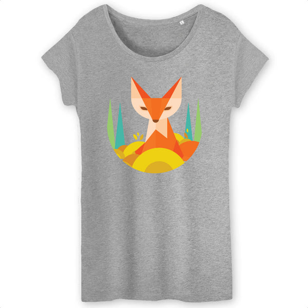Papero T-SHIRT - BIO- Fox Geometric - Damen Kostenlose Rückgabe