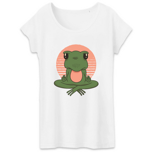 Papero T-Shirt- BIO- FROSCH YOGA VINTAGE- Damen Zeitbegrenzte Promotion