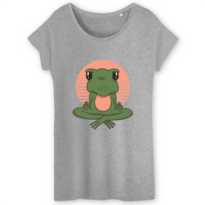Papero T-Shirt- BIO- FROSCH YOGA VINTAGE- Damen Zeitbegrenzte Promotion