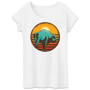 Papero T-Shirt - BIO- vintage-sunset-bison - Damen Versandkostenfrei