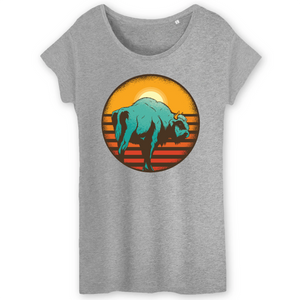 Papero T-Shirt - BIO- vintage-sunset-bison - Damen Versandkostenfrei