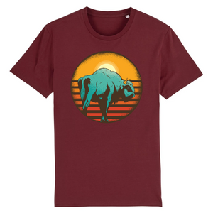 Papero T-Shirt - BIO- vintage-sunset-bison - Herren Großer Ausverkauf