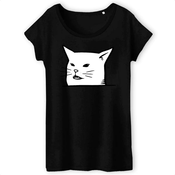 Papero T-SHIRT - BIO- White Cat - Damen Preisnachlass