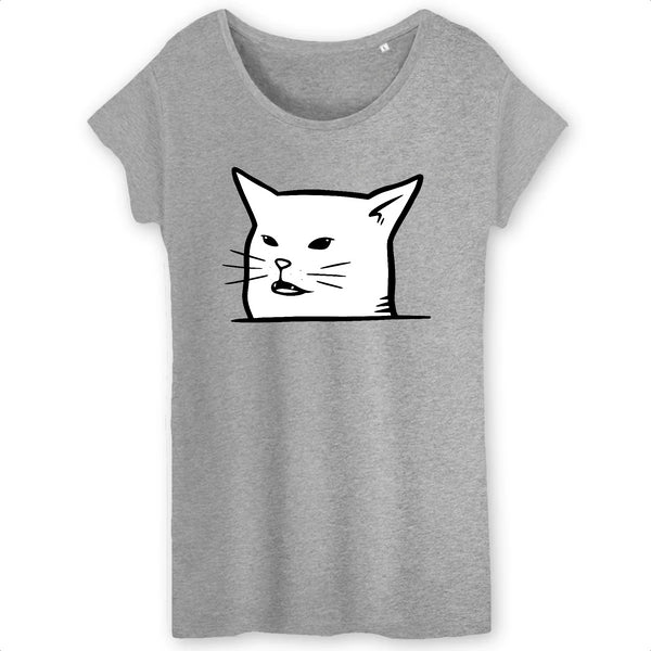 Papero T-SHIRT - BIO- White Cat - Damen Preisnachlass