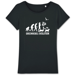 Papero T-Shirt- BIO - Greenrebel Evolution- Es ist Zeit für die grüne Rebellion- Damen Weihnachtsangebot