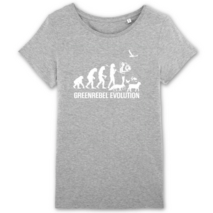 Papero T-Shirt- BIO - Greenrebel Evolution- Es ist Zeit für die grüne Rebellion- Damen Weihnachtsangebot