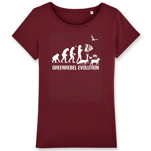 Papero T-Shirt- BIO - Greenrebel Evolution- Es ist Zeit für die grüne Rebellion- Damen Weihnachtsangebot
