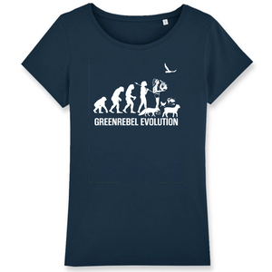 Papero T-Shirt- BIO - Greenrebel Evolution- Es ist Zeit für die grüne Rebellion- Damen Weihnachtsangebot