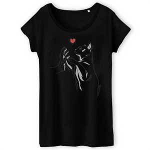 Papero T-Shirt- BIO- CAT LOVE- Damen Muttertagsangebot