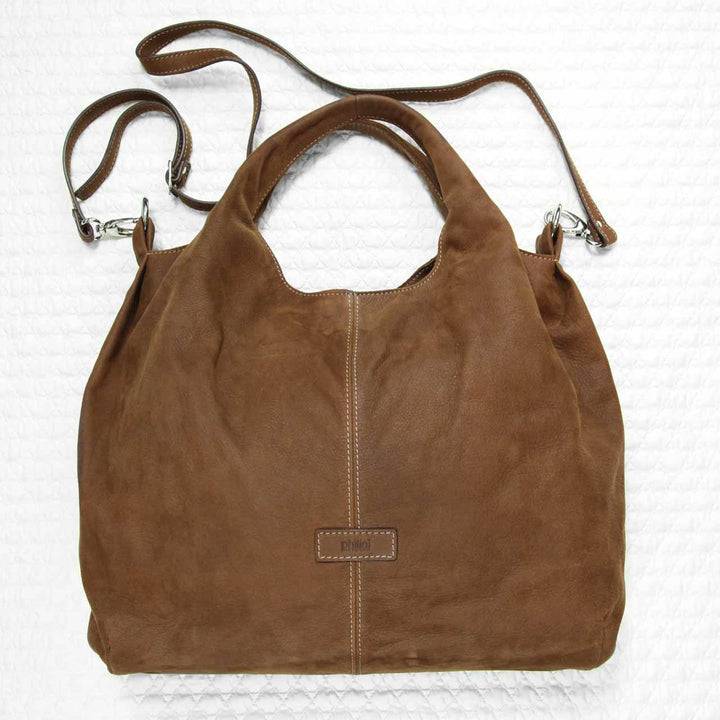Philini Beuteltasche in braun - Melanie Rabatt