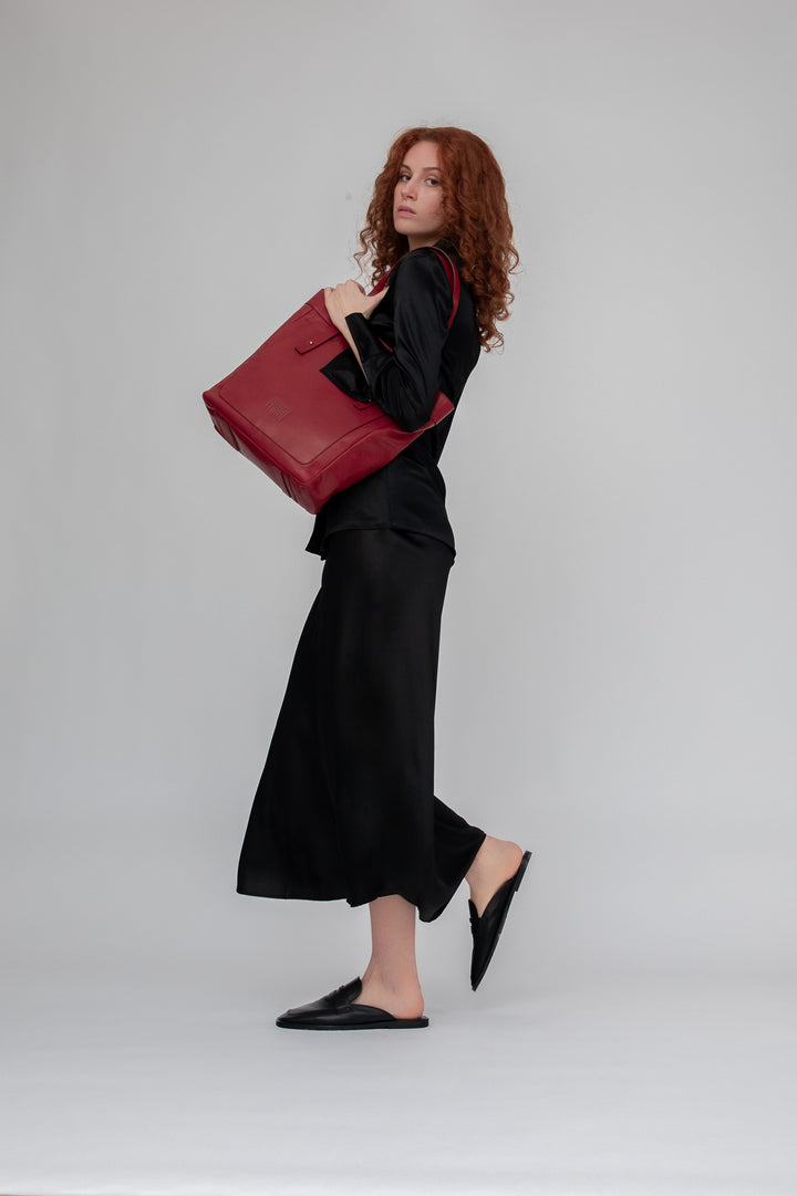 Philini Carry all Shopper in rot - Elena 50% Rabatt mit kostenlosem Versand