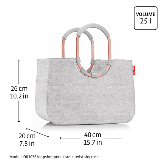Reisenthel loopshopper L twist silver (Einkaufstasche,grau) Muttertagsangebot
