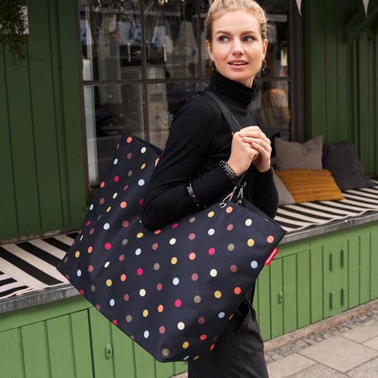 Reisenthel shopper XL dots (Strandtasche,schwarz) 2025