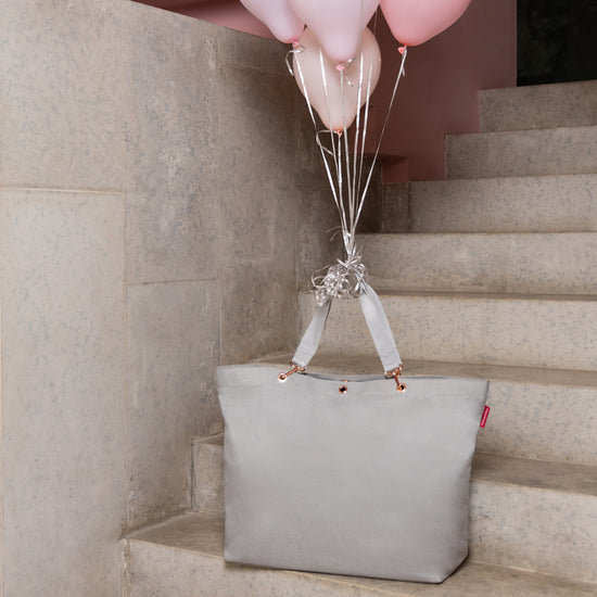 Reisenthel shopper XL twist sky rose (Strandtasche,hellgrau) Auslauf